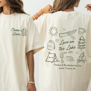 Love On The Lake Bachelorette Shirts Custom Lake Bachelorette Party Shirts Camp Bachelorette Shirts Girls Trip Shirt Lake Bridal Party Merch