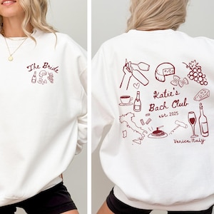 Custom Italy Bachelorette Sweatshirt Personalized Italy Trip Sweatshirt Italy Wedding Crewneck Italian Bachelorette Sweater Girls Trip Merch
