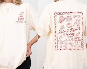Custom Wedding Shirt Toss Comfort Colors® Personalized Wedding Weekend Shirts Gift For Newlyweds Wedding Guest Favor Wedding Social Club Tee