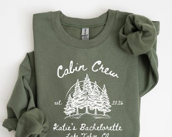 Custom Camp Bachelorette Sweatshirts Cabin Crew Bachelorette Party Crewnecks Bridesmaids Mountain Bach Trip Merch
