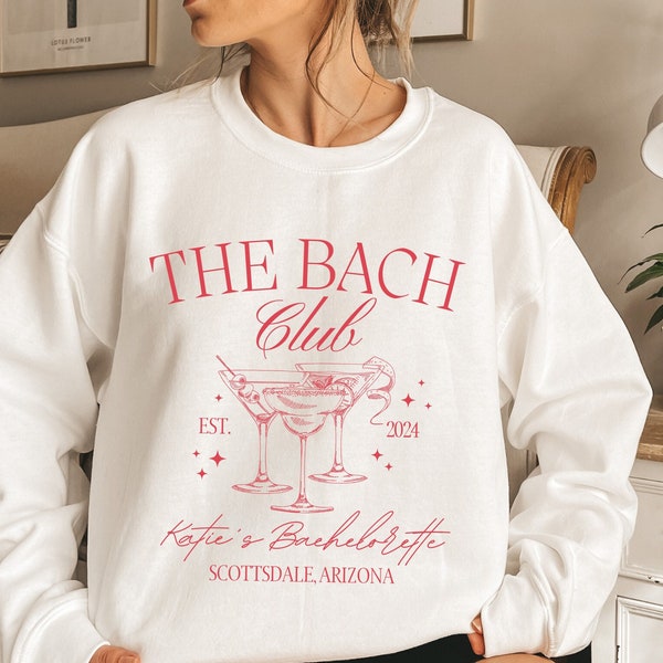 Custom Bachelorette Sweatshirt Luxury Bachelorette Party Crewneck The Bach Club Shirt Personalized Party Shirts Future Bride Shirt Gift