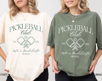 Custom Pickleball Bachelorette Party Shirt Personalized Pickleball Team T-shirts Pickleball Bachelorette Merch Bridesmaids Gift Bridal Party