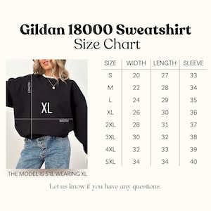 a women's size chart for a sweatshirt