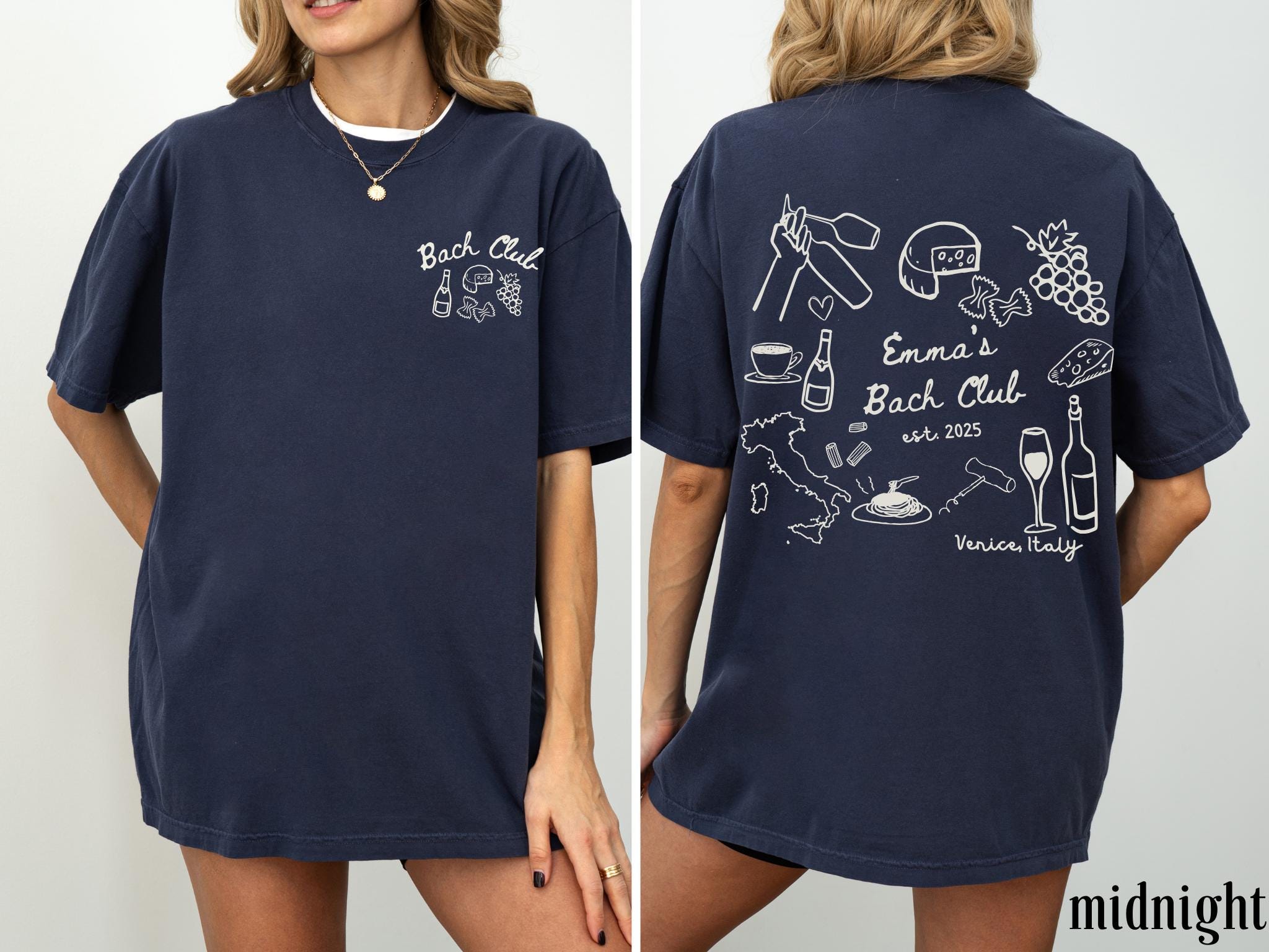 Italianbach Merch Custom Italy Bachelorette Shirts Personalized Italy Trip Shirts Italy ...