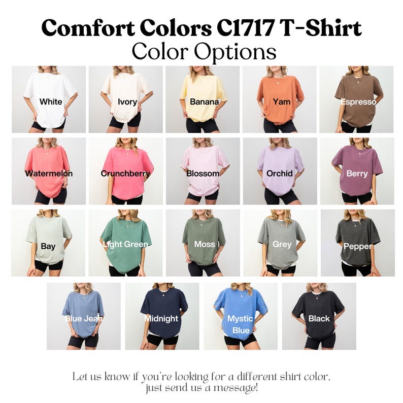 a group of women wearing different colored shirts