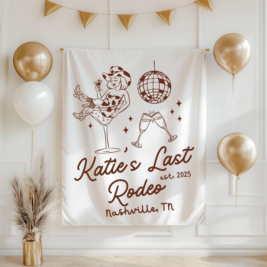 Custom Nashville Bachelorette Party Banner Western Bridal Party ...