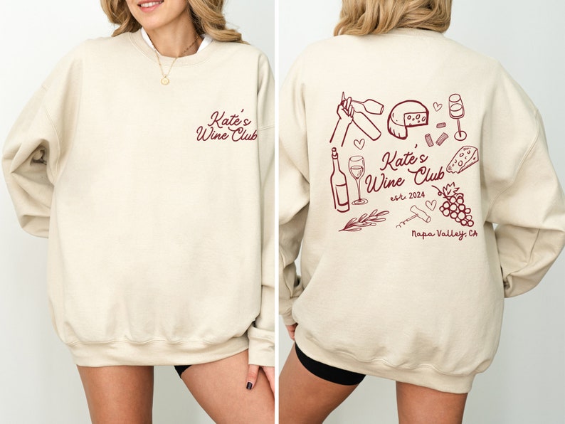 two photos of a woman wearing a sweatshirt and shorts