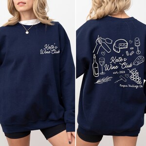 two photos of a woman wearing a sweatshirt and shorts