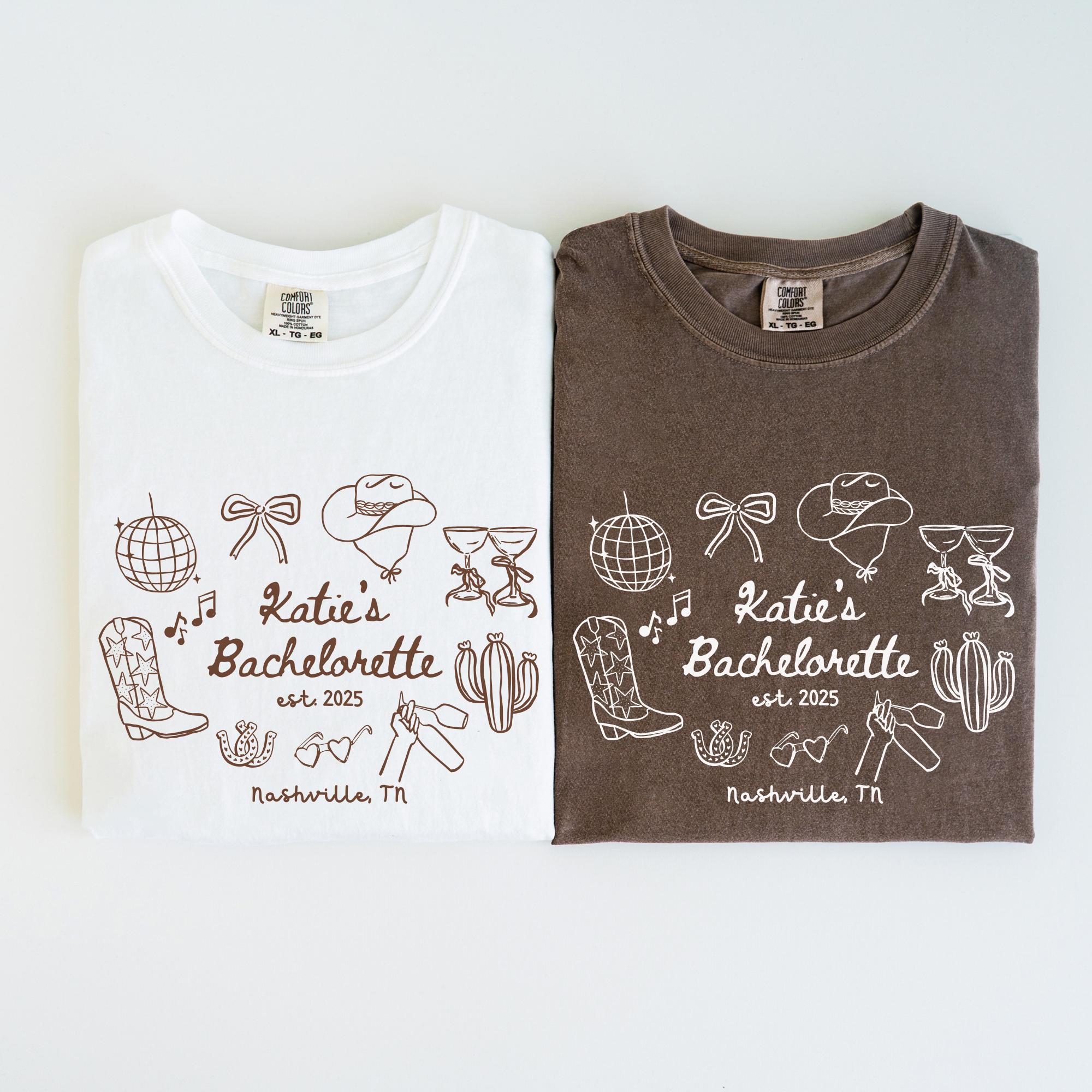 Custom Rodeo Bachelorette Shirts Nashville Bachelorette Party Shirts Western Bridal Party Shirts Personalized Last Rodeo Bachelorette Merch