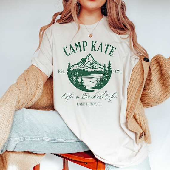 Custom Camp Bachelorette T-Shirts Personalized Camping Bachelorette Party Shirts Girls Weekend Shirts Custom Bach Merch Outdoors Bach Party