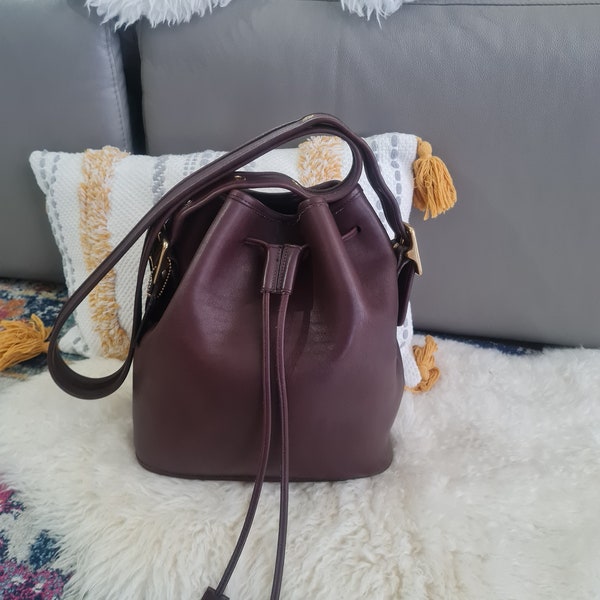 Mahogany Vintage Coach Lula's Legacy Drawstring Bag 9952