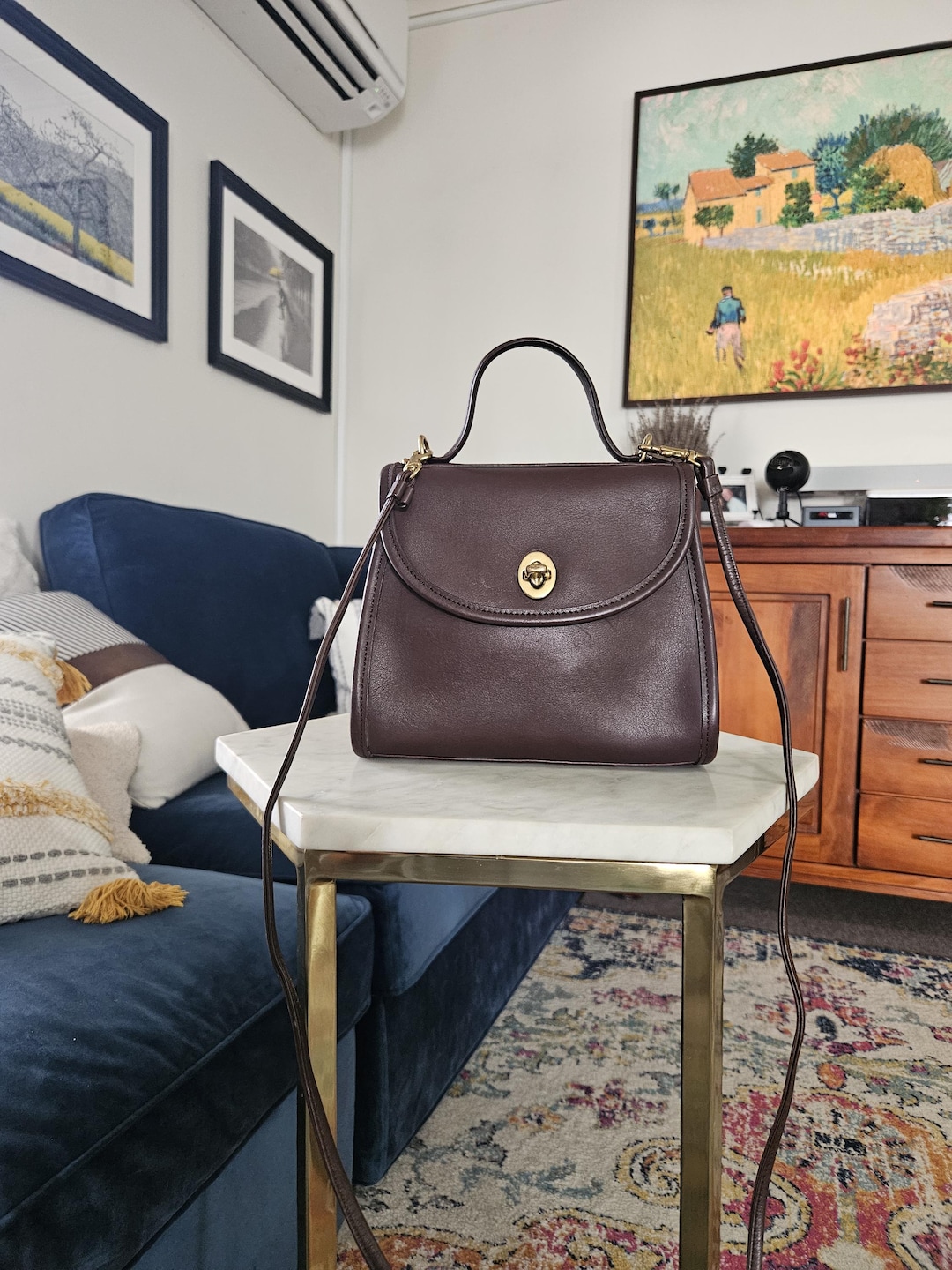 Mahogany Vintage Coach Regina 9983 Etsy