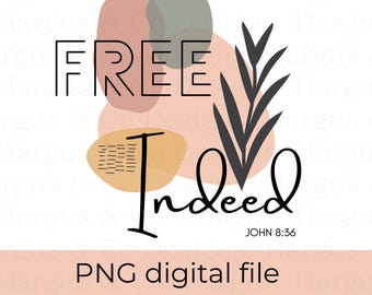Gratis png-tekst uit de Indeed-tekst: christelijk bijbelversontwerp (digitale download)