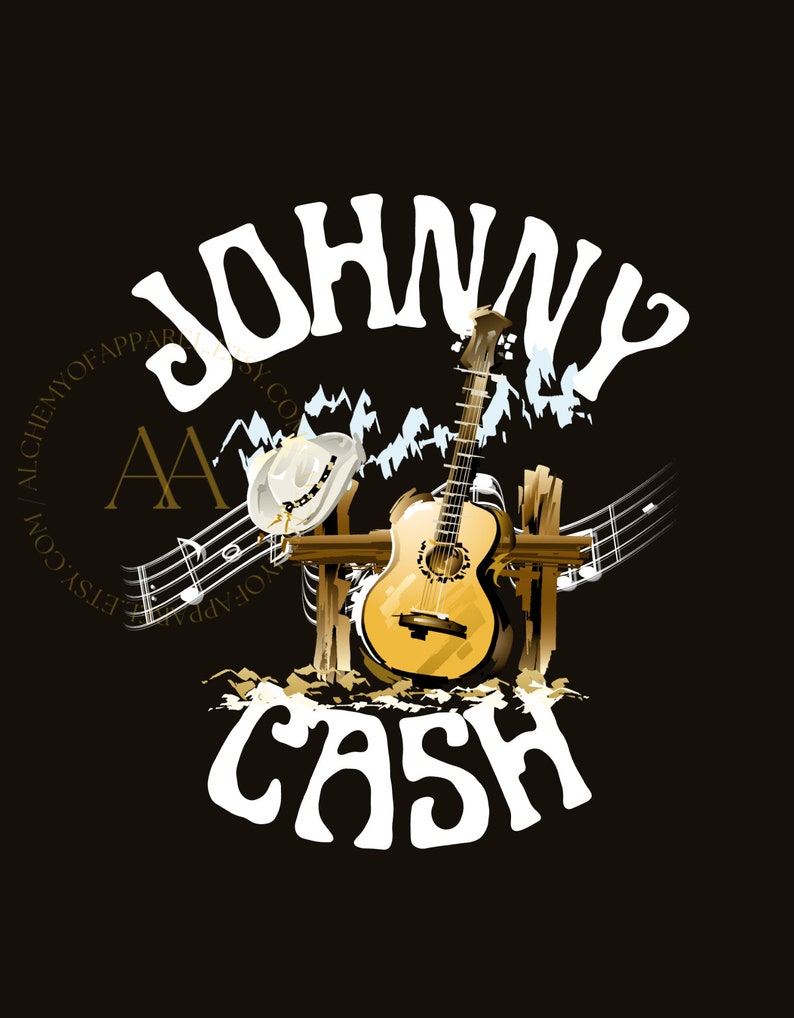 Custom Johnny Cash PNG Graphic, Country Digital Download, Johnny Cash ...