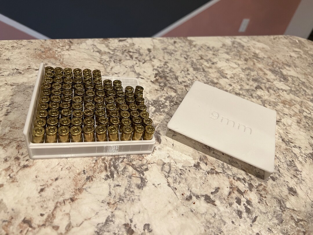 9mm Ammo Storage Box 100 Rounds Etsy