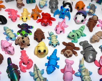 3D-geprinte willekeurige mini-knikdieren