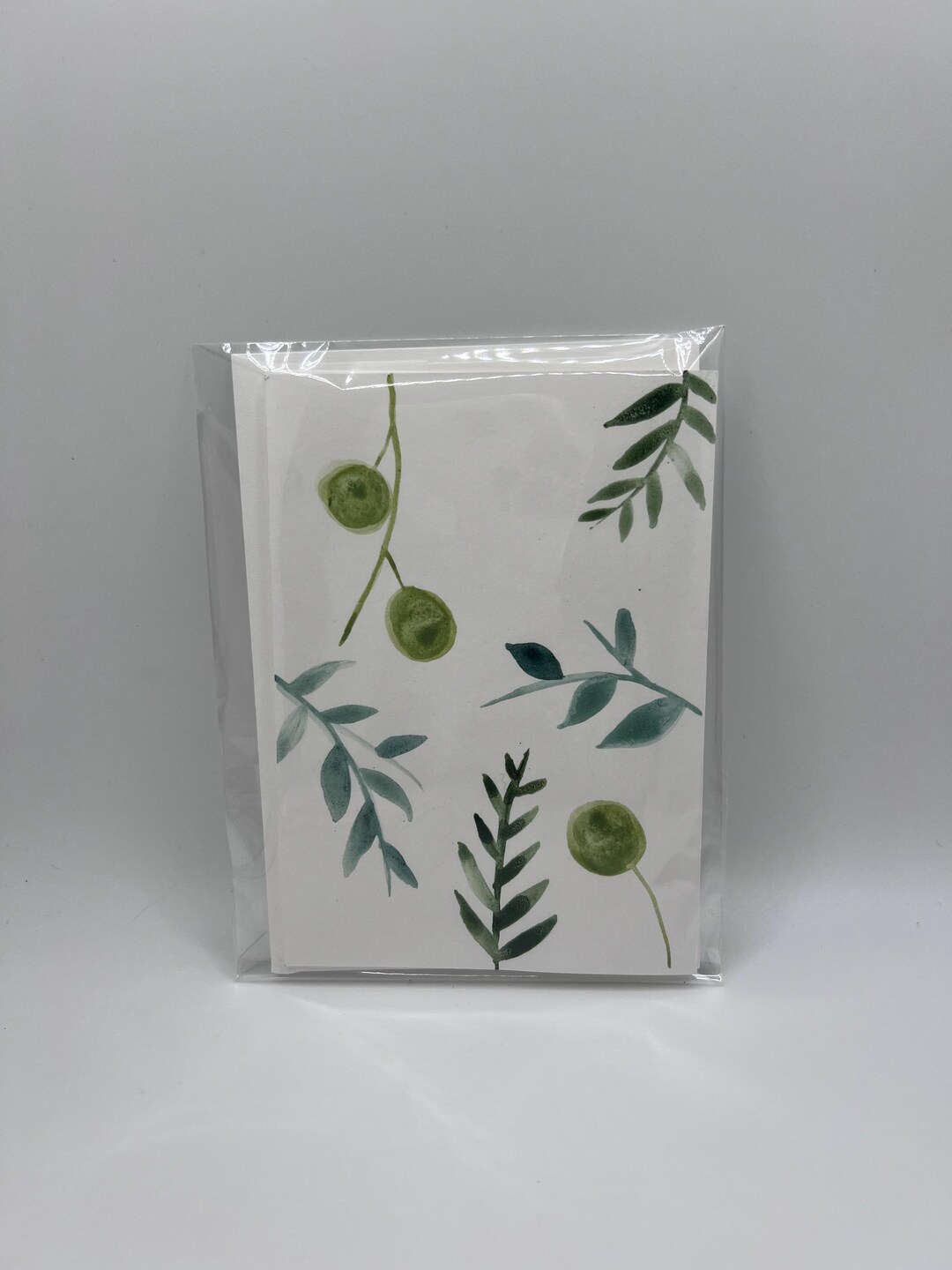 Hand Painted Watercolor Greeting Card With Envelope - Blank Inside ...