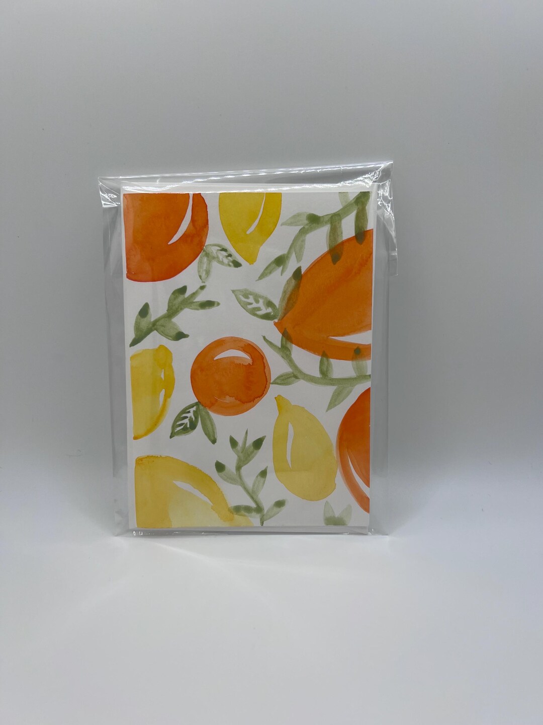 Hand Painted Watercolor Greeting Card With Envelope - Blank Inside ...
