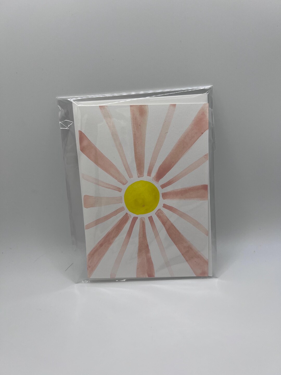 Hand Painted Watercolor Greeting Card With Envelope - Blank Inside ...