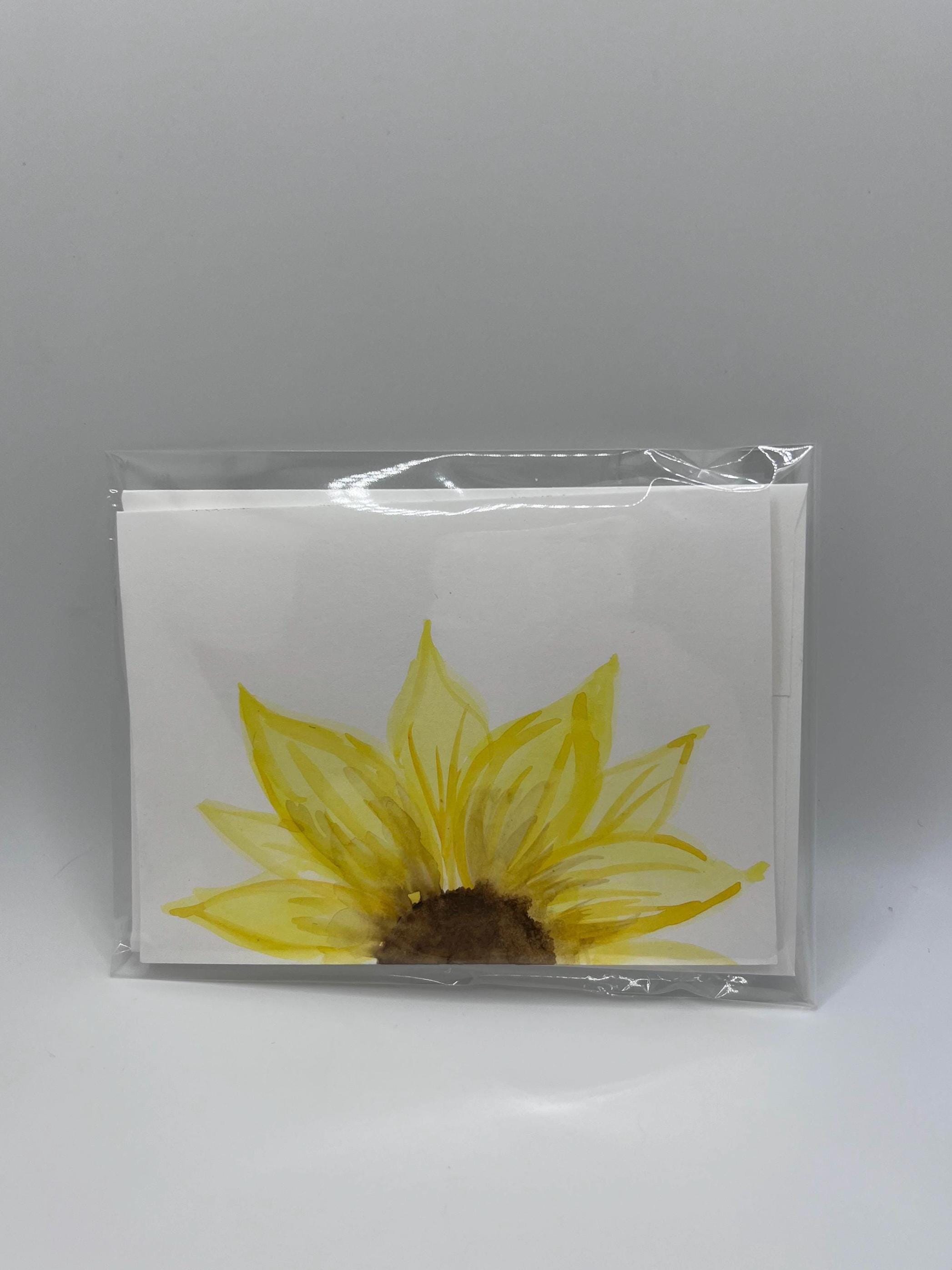 Hand Painted Watercolor Birthday Card With Envelope - Blank Inside ...