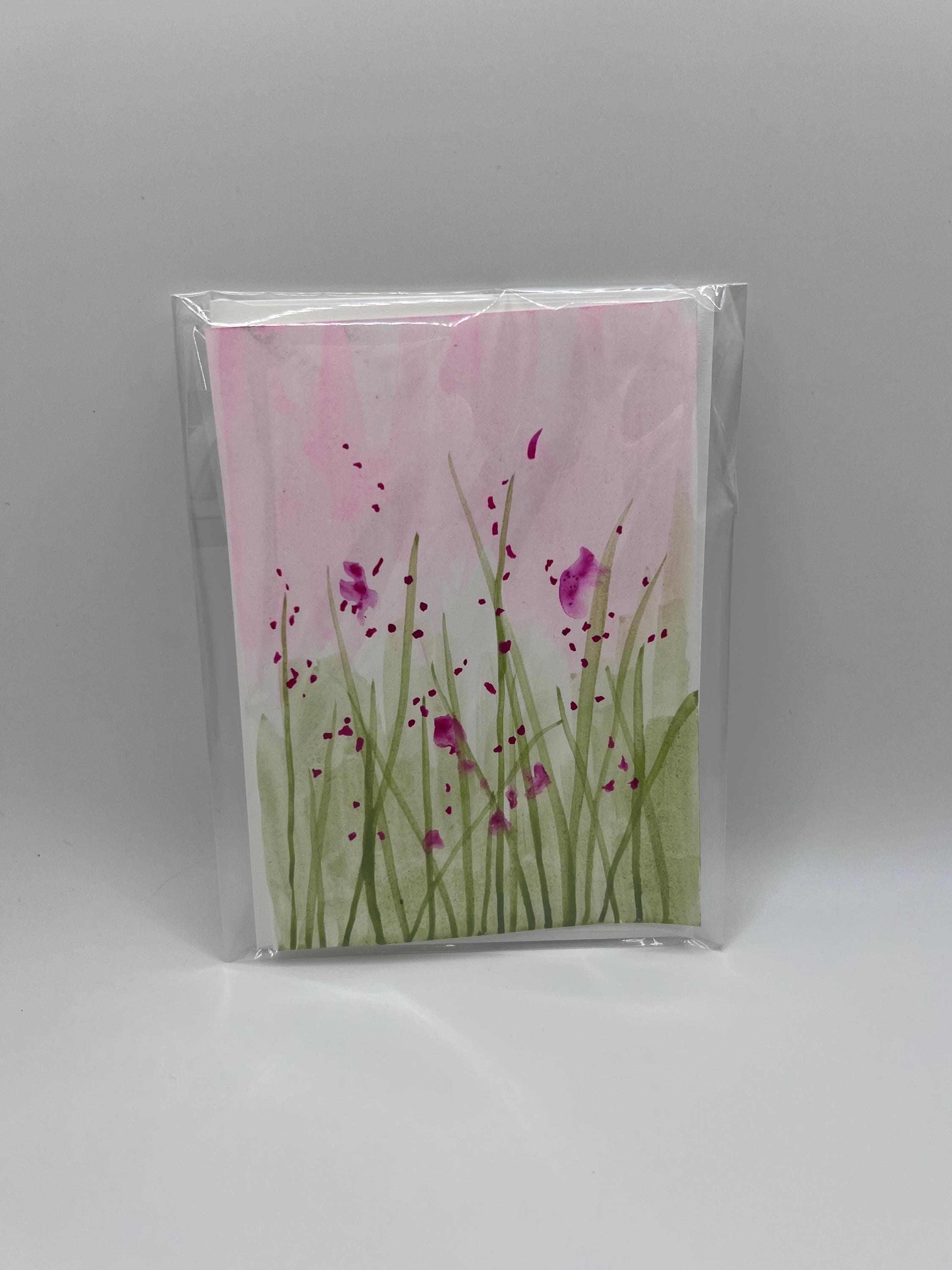 Hand Painted Watercolor Greeting Card With Envelope - Blank Inside ...
