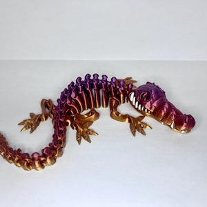 3D Printed Articulated Skeleton Crocodile