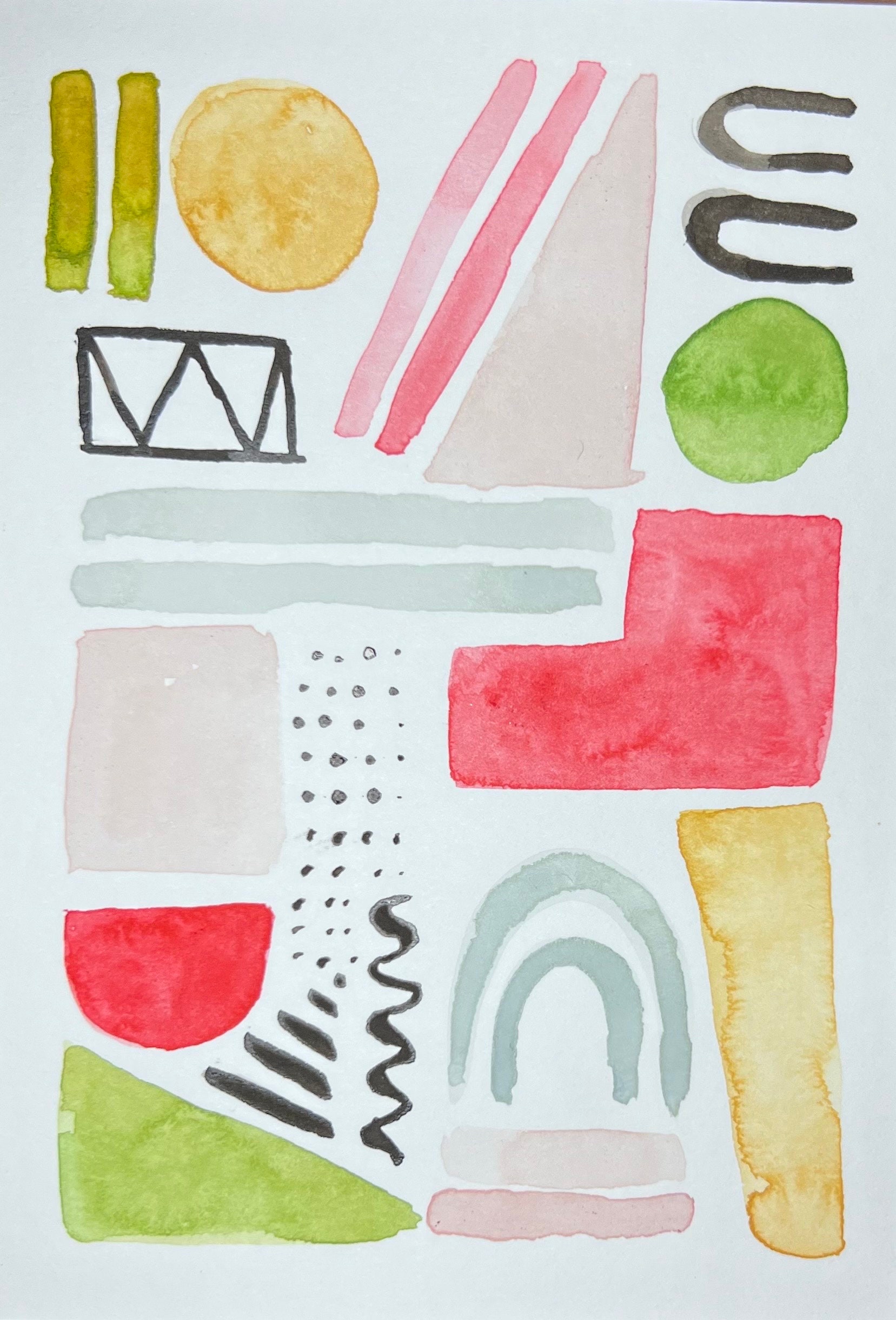 Hand Painted Watercolor Greeting Card With Envelope Blank Inside - Etsy