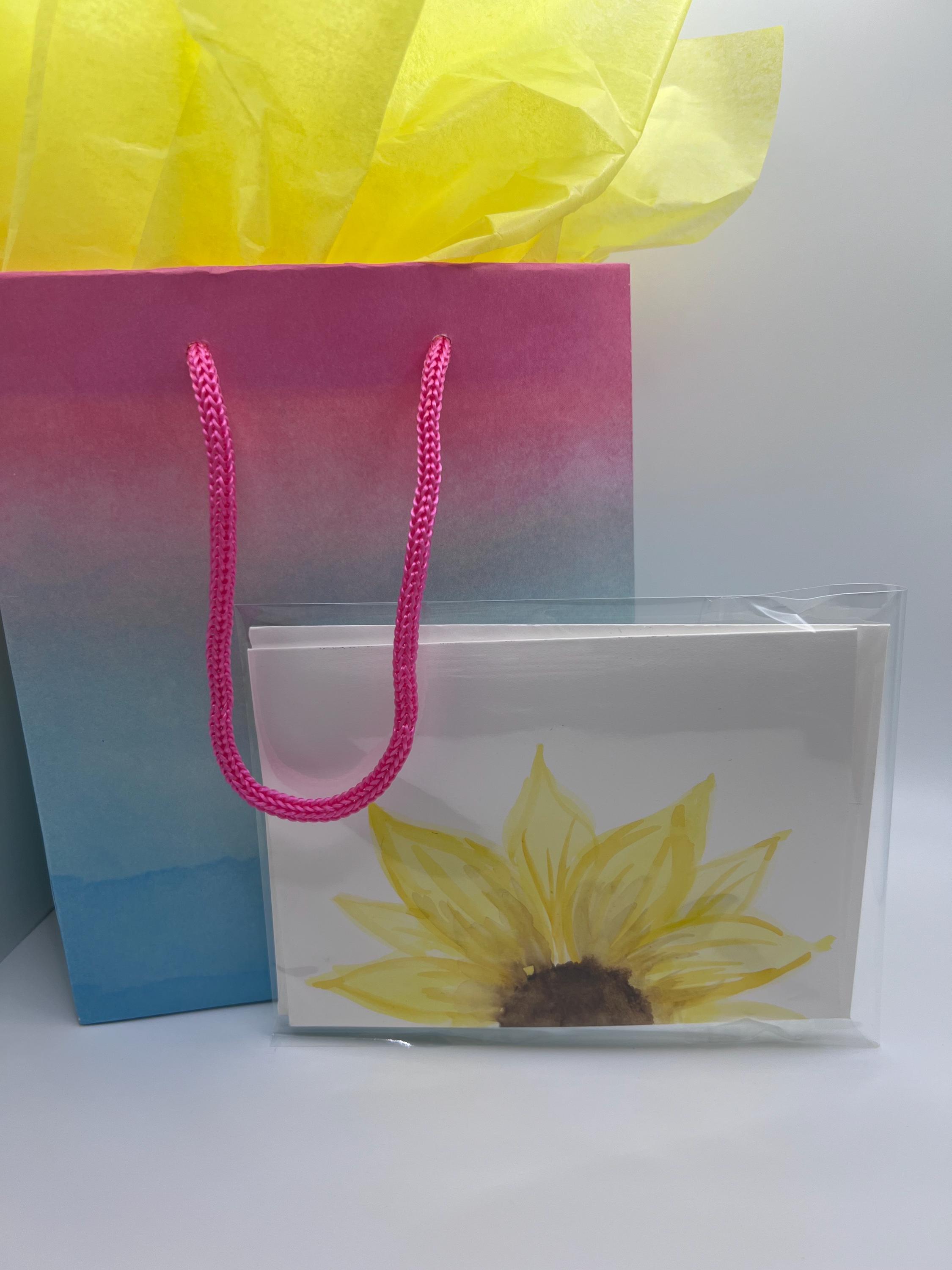 Hand Painted Watercolor Birthday Card With Envelope - Blank Inside ...