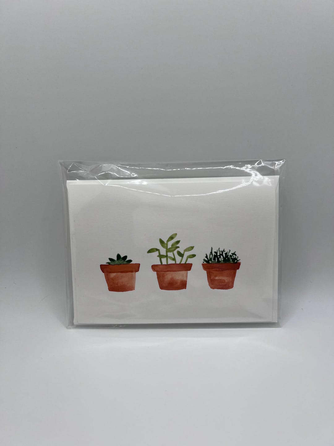 Hand Painted Watercolor Greeting Card With Envelope - Blank Inside ...