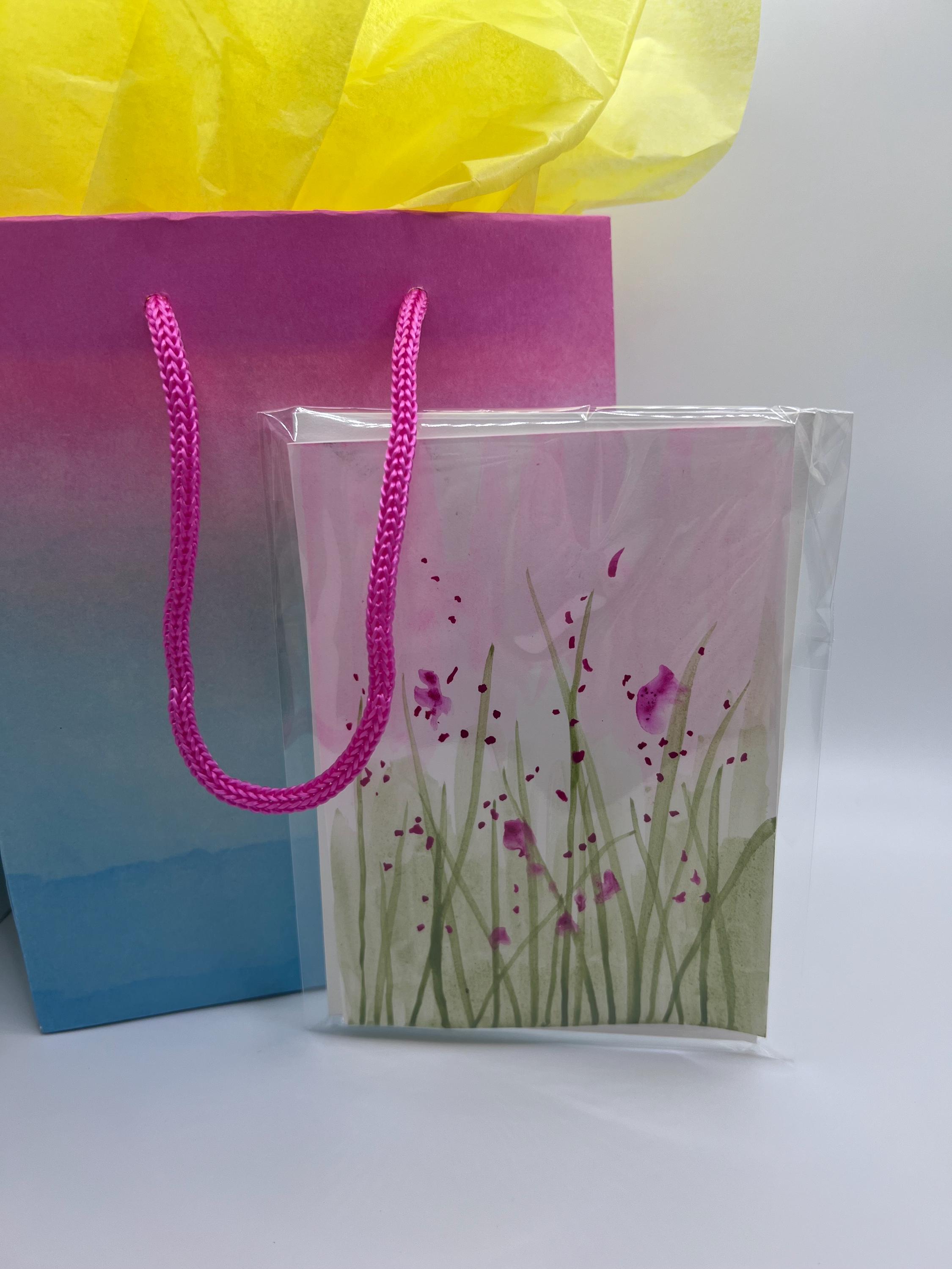 Hand Painted Watercolor Greeting Card With Envelope - Blank Inside ...