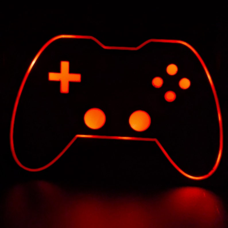 Video Game Controller Wall/desk Light Etsy