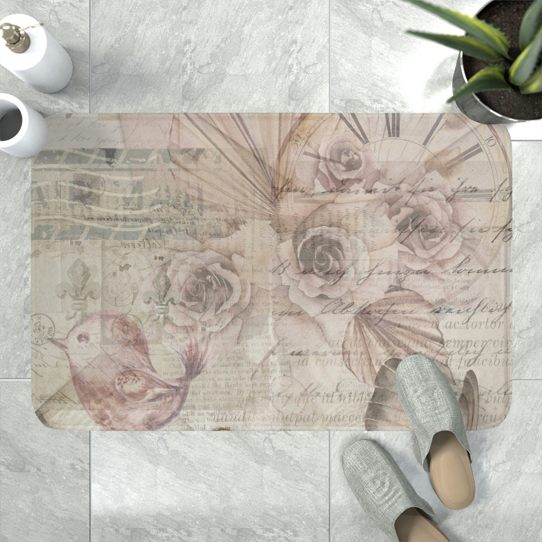 French Shabby Chic Bath Mat French Chic Bath Décor French Etsy