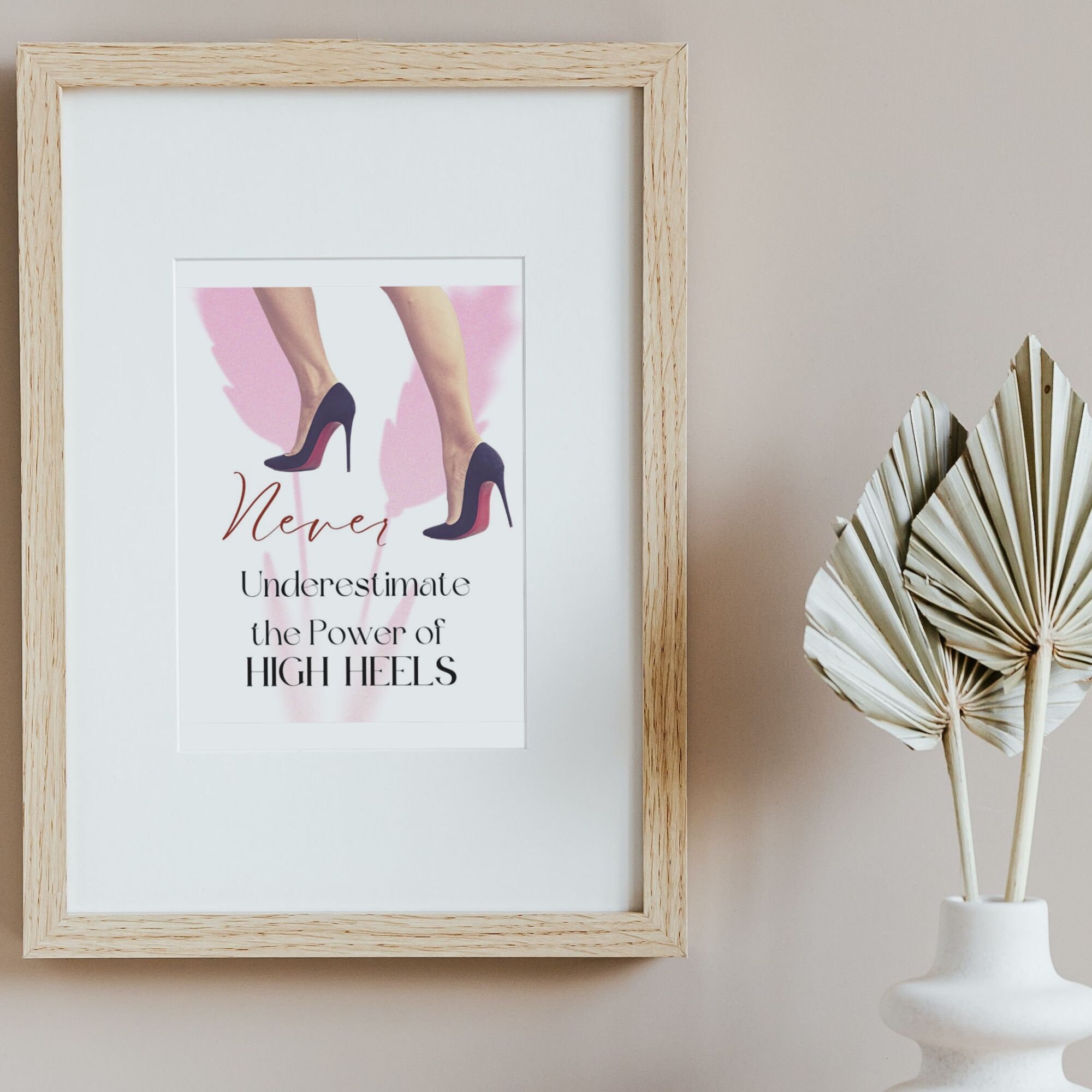 4 Piece High Heel Printable Wall Art Set- Fashion Art, Shoe Lover ...