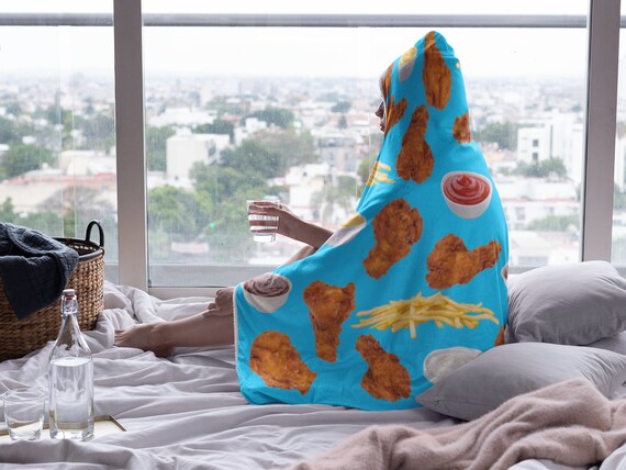 Wing Fries Foodie Snuggle Blanket Etsy