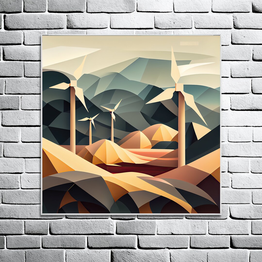 Desert Windmills - Abstract #5 - Etsy