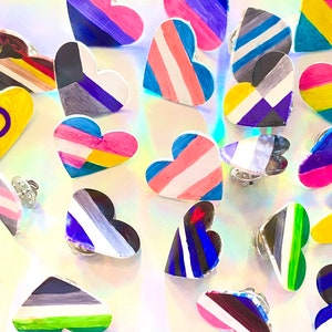Heart-shaped Pride Pins