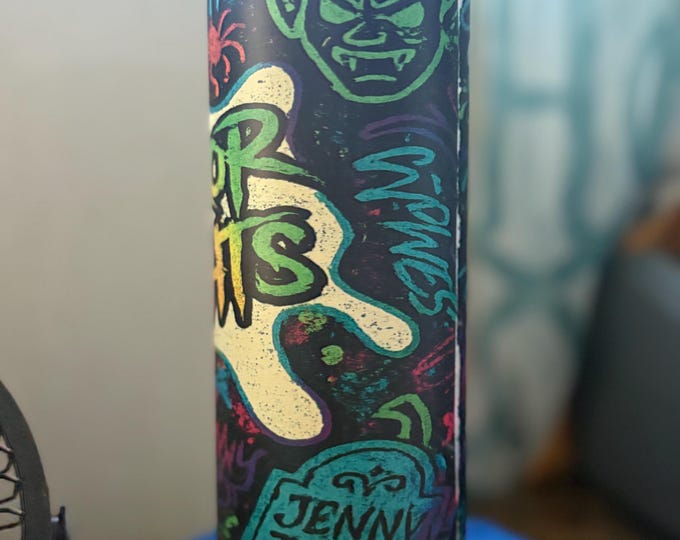 Custom “Horror Nights” Graffiti Halloween Tumbler