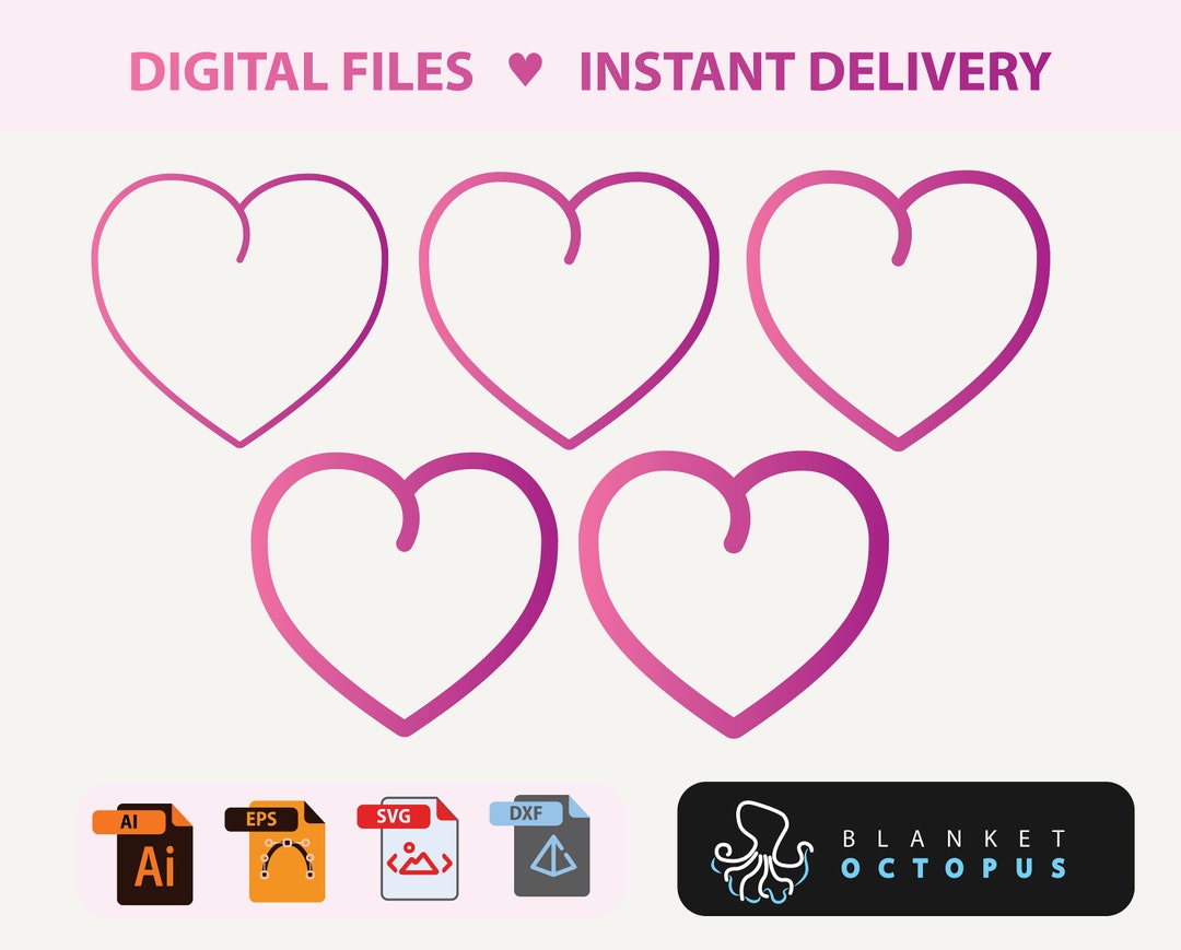 Heart SVG Svg Dxf Eps Png Files for Cutting Machines Cameo Cricut - Etsy