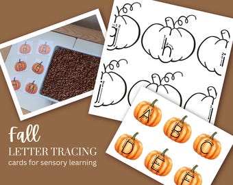 Fall Letter Formation Cards | Alphabet Tracing Cards for Multisensory Learning | Printable A–Z Upper & Lowercase
