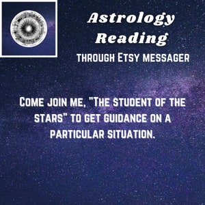 Lectura de astrología/ Lectura de 1 pregunta/ Carta natal/ Lectura de Etsy Messager