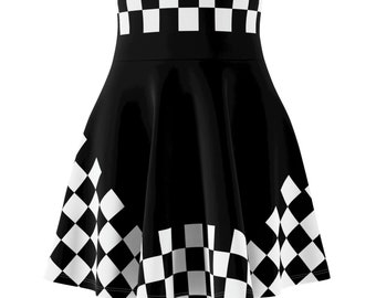 Checkered Women's Skater Skirt