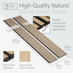 Kansoware Wood Wall Panel for Wall Decor - Wood Slat Wall for Bedroom Decor - Wood Wall Panels Modern Wood Wall Art - Natural Oak Panel