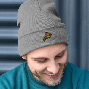 Pizza Slice Embroidered Beanie