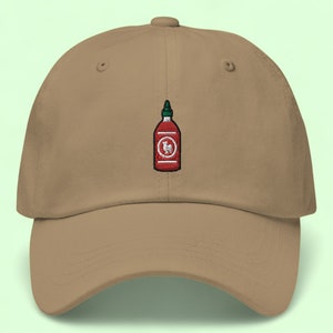 Sriracha Hat Hot Sauce Embroidery Hat Sriracha Lover Gift For Foodie Gift For Hot Sauce Lover