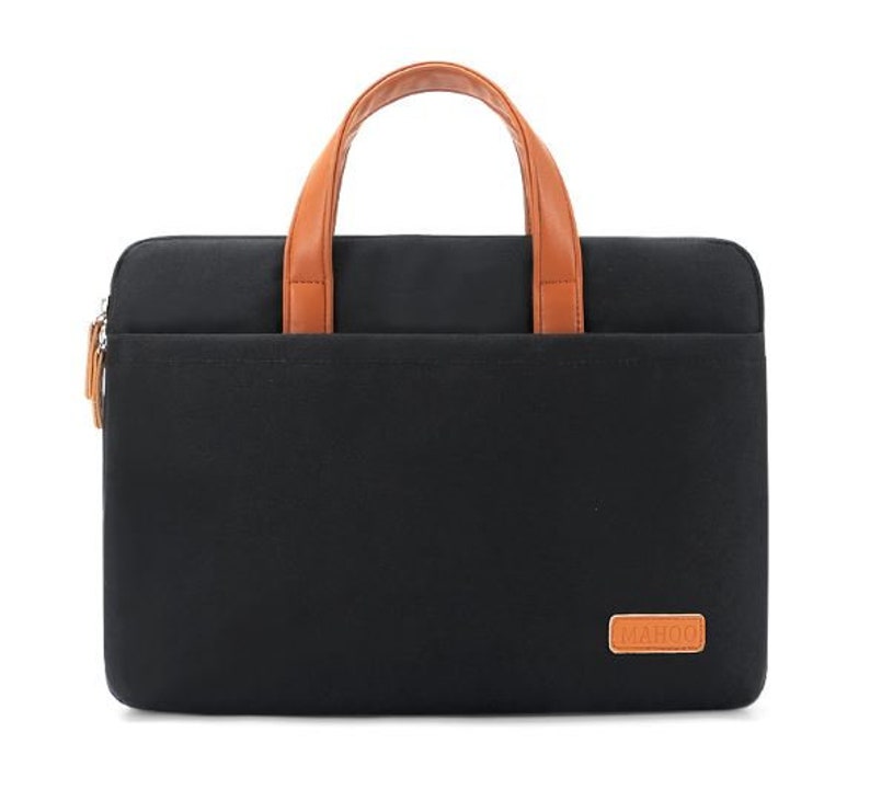 Laptop Bag Hand Stitched Laptop Tablet Bag Lightweight Laptop Bag Waterproof laptop tablet bag. Laptop Briefcase. Black