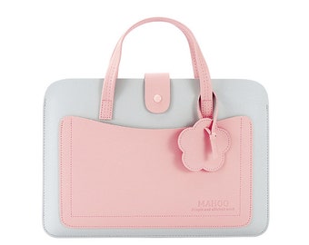 Funda para computadora portátil de cuero PU para mujer / Bolsa para computadora portátil para niñas / Funda para Macbook para mujer / Bolsa para computadora portátil para mujer / Bolsa para macbook para mujer