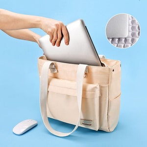 Wasserdichte Laptoptasche Weiche MacBook-Tasche aus Oxford-Stoff Hochwertige, lässige Laptoptasche Stilvolle Schulter-Laptophülle für Laptop und MacBook Bild 8