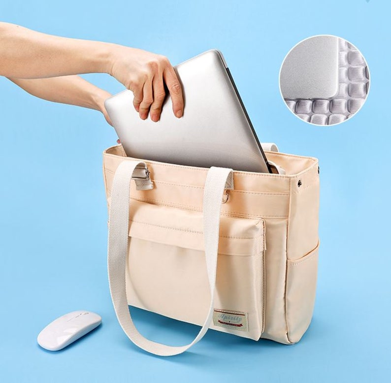 Sacoche étanche pour ordinateur portable Sac pour MacBook en tissu oxford doux Sacoche décontractée haut de gamme pour ordinateur portable Housse élégante à bandoulière pour ordinateur portable et MacBook image 8