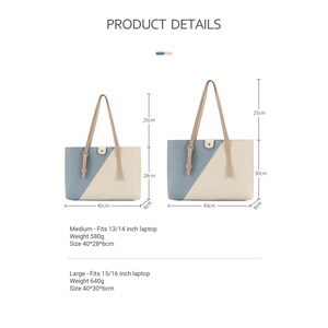 Leather Laptop Shoulder Bag Womans tote laptop bag Simple minimalist ladies laptop bag MacBook case sleeve Womans laptop handbag image 10