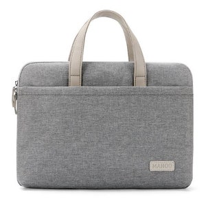 Laptop Bag Hand Stitched Laptop Tablet Bag Lightweight Laptop Bag Waterproof laptop tablet bag. Laptop Briefcase. Grey